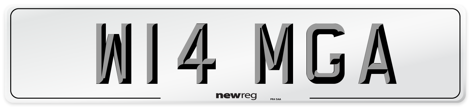 W14 MGA Number Plate from New Reg